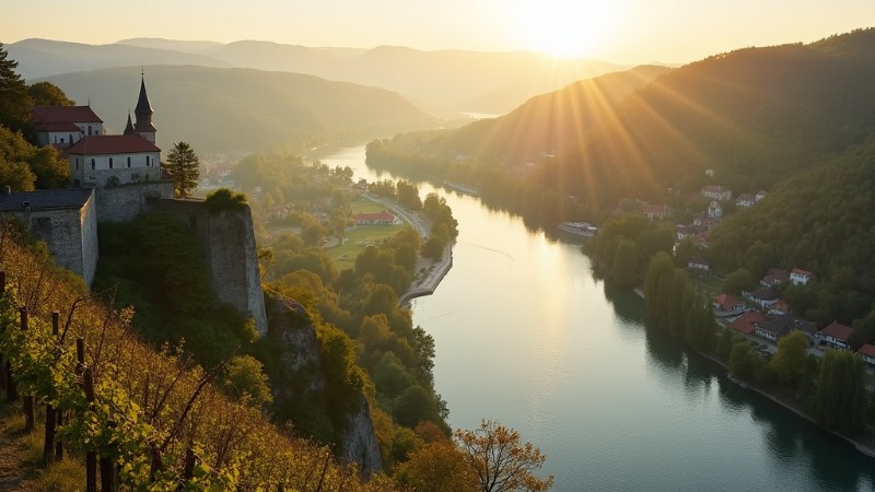 8-Hour Danube Bend Hike and Kayak Adventure, Concept art for illustrative purpose, tags: die schönheit und - Monok